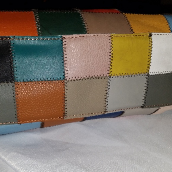 KOOBA NEW WITH TAGS LARGE PATCHWORK MULTI HOBO - Picture 5 of 6